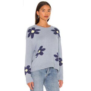 Rails Zoey Sweater Blue Daisies Flowers Crew Neck XS